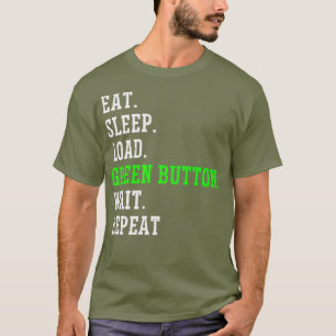 CNC Operator Machinist Funny Green Button T-shirt