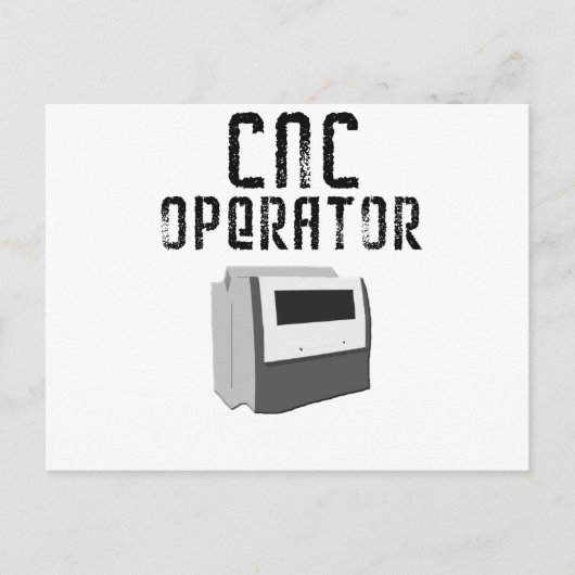 CNC Operator Verspaner Briefkaart (Voorkant)