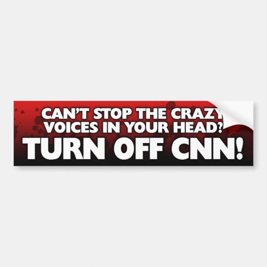 "CNN uitschakelen" Bumpersticker (Voorkant)