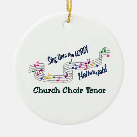Cnotes Church Choir Tenor Keramisch Ornament (Voorkant)