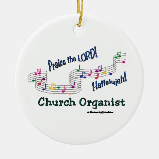 Cnotes Church Organist Keramisch Ornament (Voorkant)