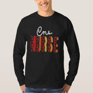 Cns Nurse Plaid Red Love Heart Stethoscoop Rn Nurs T-shirt