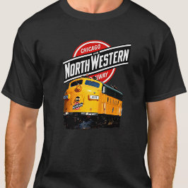 CNW Chicago North Western Railway Yellow Diesel T-shirt