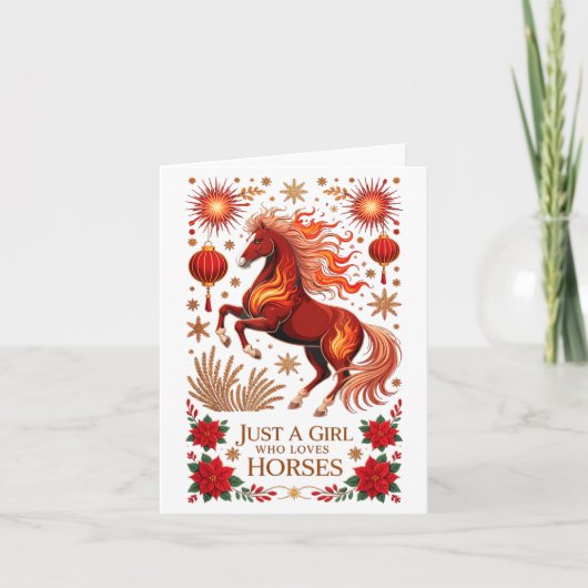 Cny 2026 Year Of Horse Lunar Life Zodiac Riding En Kaart (Voorkant)