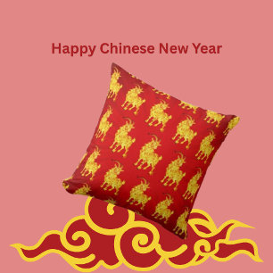 CNY Jaar van de Geit Worpkussen Kussen