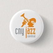 CNY Jazz Lapel Pin - Wit Ronde Button 3,2 Cm (Voorkant)