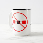 co2 - emissies tweekleurige koffiemok (Voorkant links)