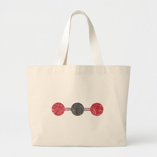 CO2-moleculaire structuur Grote Tote Bag (Voorkant)