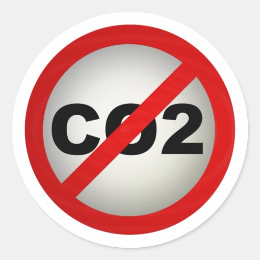 CO2 stoppen Ronde Sticker (Voorkant)