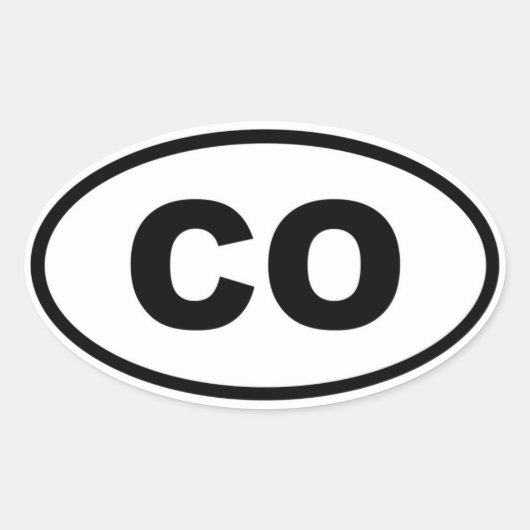 CO Colorado Ovale Sticker (Voorkant)