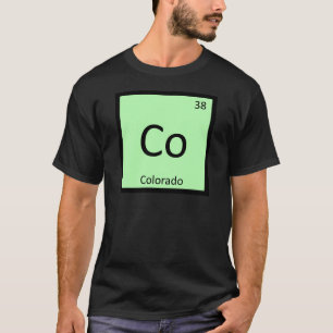 Co - Colorado State Chemistry Periodiek Systeem T-shirt