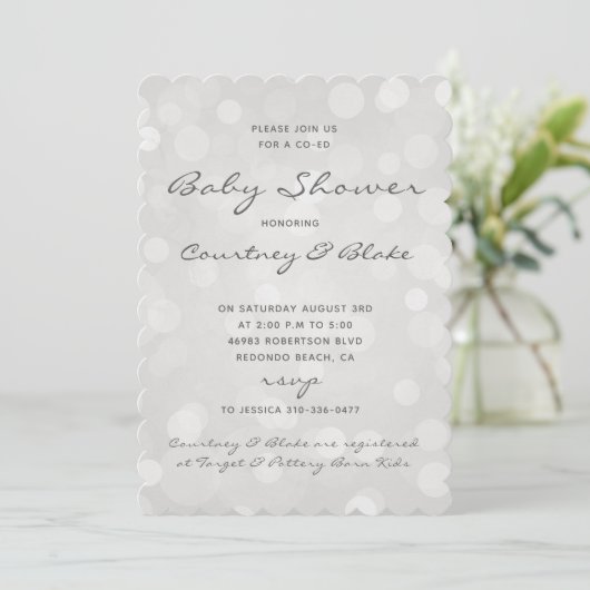 Co-Ed Baby Invitation (Debout devant)