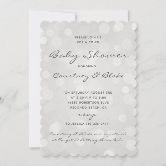 Co-Ed Baby Invitation Kaart (Voorkant)
