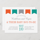 Co-Ed Baby shower Uitnodiging (Voorkant / Achterkant)