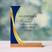 Co-Founder Office Quote Acrylic Sign (Neutre)