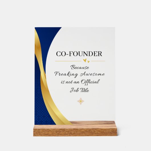 Co-Founder Office Quote Acrylic Sign Acryl Bord (Voorkant)