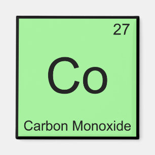 Co - Koolmonoxide Chemie Element Symbool T-shirt Magneet