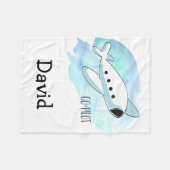 Co-piloot met gepersonaliseerd vliegtuig fleece deken (Voorkant (Horizontaal))