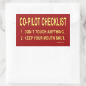 Co-Pilot Checklist: Stickers (Tas)