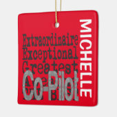 Co-Pilot Extraordinaire CUSTOM Ceramic Ornament (Links)