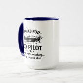 Co-Pilot Rules WWII Plane Humor Tee Mok (Voorkant links)