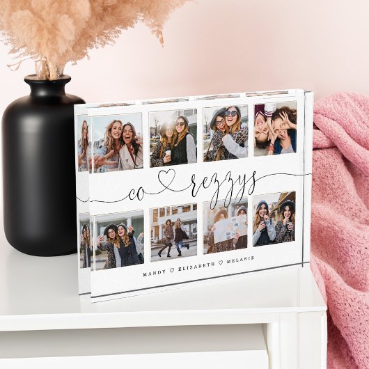 Co-rezzys Script Gift voor vrienden Fotocollage Fotoblokken