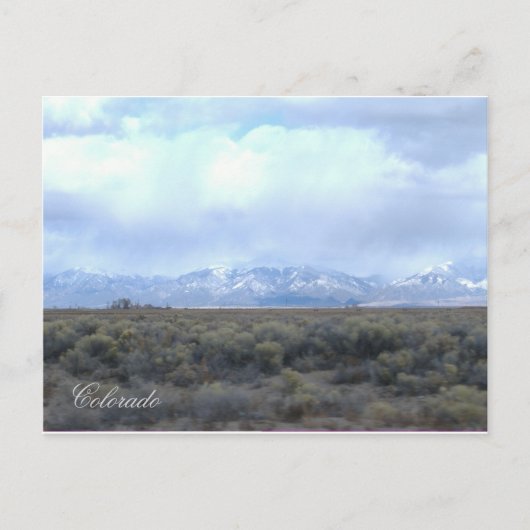 CO Snowy Mountains en Valley Briefkaart (Voorkant)