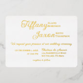 Co-Starring White Wedding Real Folie Uitnodiging (Voorkant)