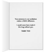 Co-worker Merci, Vous êtes SÉRIEUSEMENT le meilleu (Intérieur (Droit))