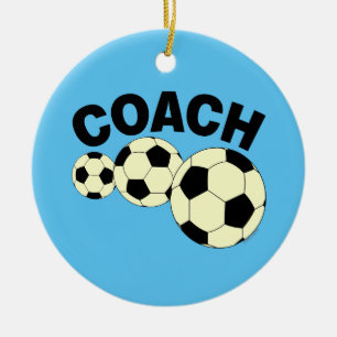 Coach 3 Voetballen Keramisch Ornament