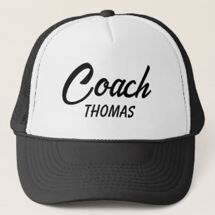 Coach Aangepaste Naam Typografie Gepersonaliseerd Trucker Pet