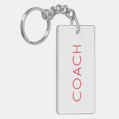 COACH aangepaste tekst rode poorten Gift Moderne Sleutelhanger (Voorkant Links)