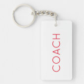 COACH aangepaste tekst rode poorten Gift Moderne Sleutelhanger (Voorkant)