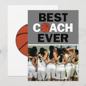 Coach Basketball Meilleur Jamais Photo Merci Perso (Devant / Derrière)