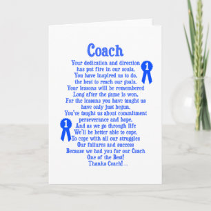 Coach bedankt