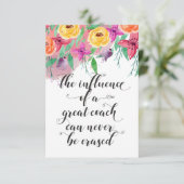 Coach bedankt je cadeau Coach appreciatie Gift (Staand voorkant)