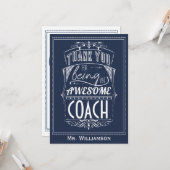 Coach bedankt waardering plat kaart (Voorkant / Achterkant in situ)