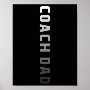 Coach Dad Design - Voetbal Football Basketbal Coac Poster