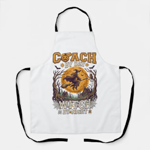 Coach Dag Heks Nacht Halloween Vliegende Maan Spin Schort