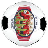 Coach Dank u de Foto van het Team Gepersonaliseerd Voetbal (Gedraaid)