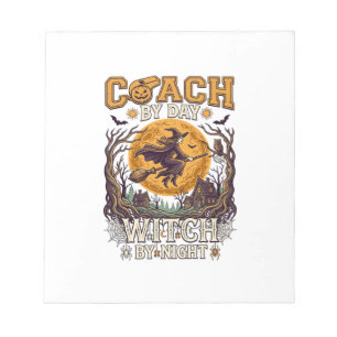Coach Day Heks Nacht Halloween Vliegende Maan Spin Notitieblok