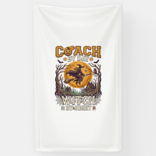 Coach Day Heks Nacht Halloween Vliegende Maan Spin Spandoek