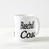 Coach de baseball demi-texte Café Mug (Devant droit)