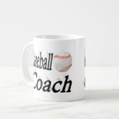 Coach de baseball demi-texte Café Mug (Devant gauche)