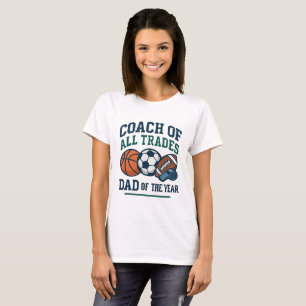 coach de tous les métiers papa de l'année tshirt