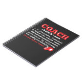 Coach Definition Funny Team Coaching Notitieboek (Linkerzijde)