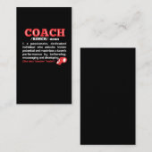 Coach Definition Funny Team Coaching Visitekaartje (Voorkant / Achterkant)