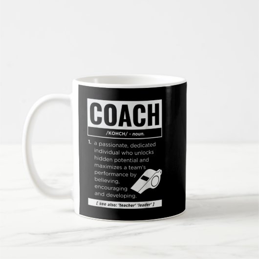 Coach Definition Sport Trainer Coaching Funn Koffiemok (Links)
