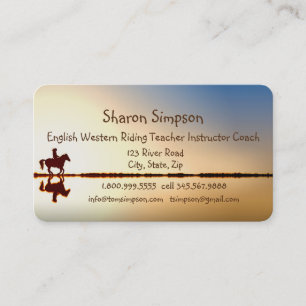 Coach English Western Riding Teacher Instructor Visitekaartje