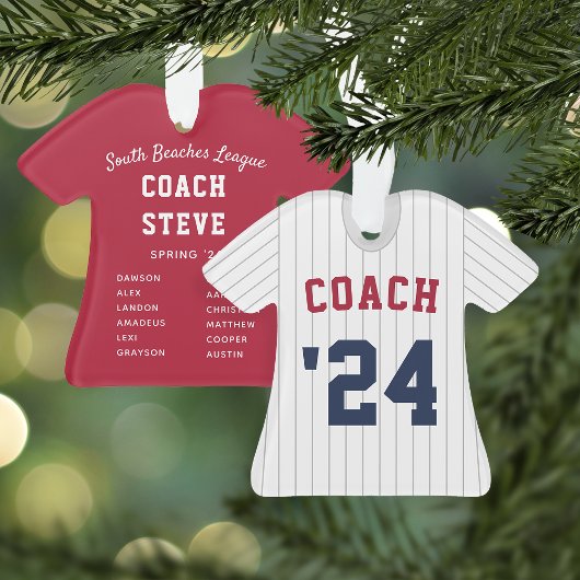 Coach et équipe de baseball Pinstripe Jersey